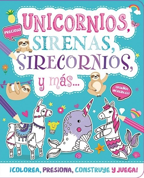 UNICORNIOS SIRENAS SIRECORNIOS Y MAS 'libro de colorear'