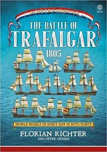 The Battle of Trafalgar 1805. Fleets in profile 'profile models of every ship in both fleets'