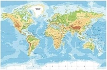 Poster Mapa mundo físico político