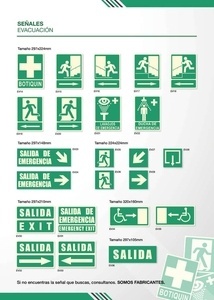 Señalización "IMO" de Medios de Evacuación , fotoluminiscentes de 150x150 mm