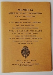 Memoria sobre el uso del termómetro en la navegación (ed. facsimil)
