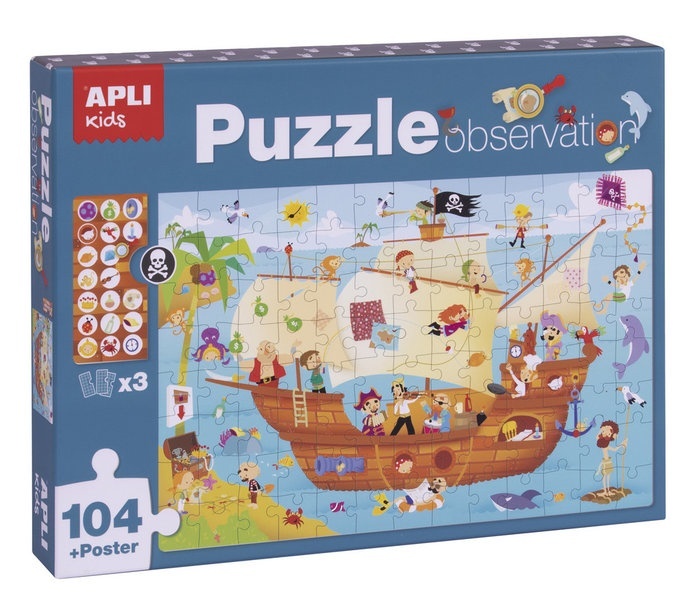 PUZLE OBSERVATION BARCO PIRATA 104 PIEZAS