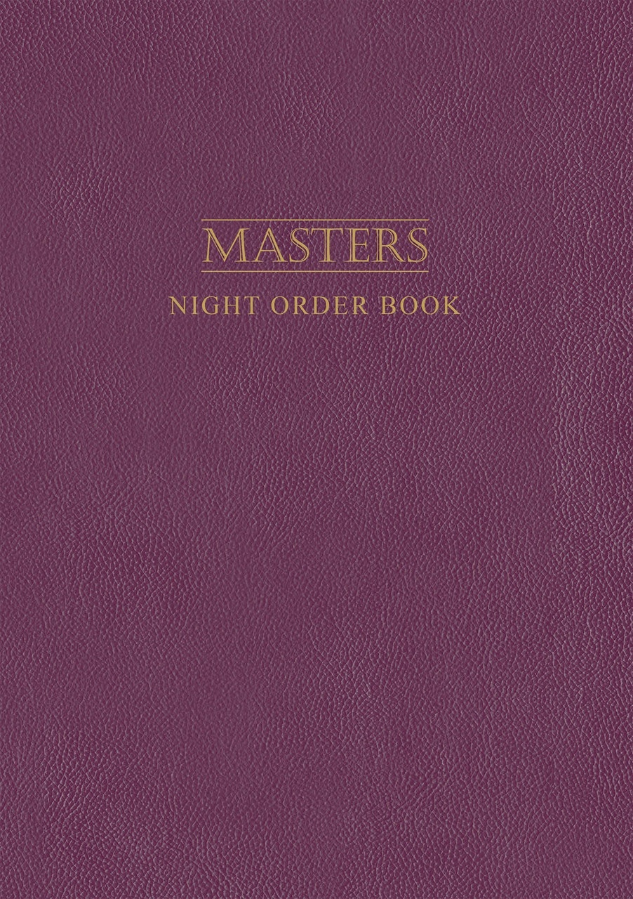 Masters Night Order Logbook